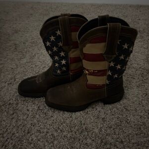 Durango Brown and Red Patriotic Boots